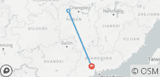  Circuito de 4 días a Zhangjiajie y al casco antiguo de Fenghuang desde Guangzhou en tren bala y en avión - 3 destinos 