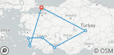  Viaje de 13 días por los Patrones de Turquía desde/hacia Estambul en avión - 7 destinos 