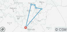  Kletterreise Mount Kenya - Technischer Aufstieg zu den Gipfeln Nelion Batian (7 Tage ) - 6 Destinationen 