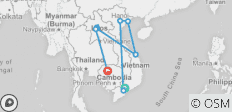  Indochina Entdeckungsreise - 17 Tage - 9 Destinationen 