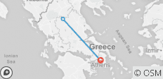  Von Athen nach Meteora Zugreise - 3 Tage - 3 Destinationen 