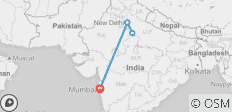  From Gateway to Grandeur: Mumbai to Taj Mahal Flight Tour - 5 destinations 