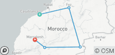  3-Day Casablanca to Merzouga Desert Tour with Camel Trek &amp; Sand Dunes - 5 destinations 