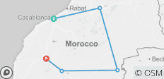  Circuit de 3 jours de Casablanca à Merzouga dans le désert avec randonnée chamelière et dunes de sable - 5 destinations 