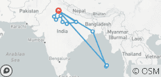  Amazing India with beach relax on Heavenly Andamans - 12 destinations 