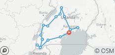  Uganda Erlebnisreise: Primaten und Wildtier Safari mit Wildwasser-Rafting - 8 Tage - 19 Destinationen 