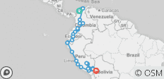  Bananen &amp; Lamas Überlandreise: Cartagena nach La Paz - 59 Tage) - 34 Destinationen 
