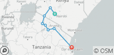  Kenia &amp; Tansania Safari (mittlere Reichweite) mit Sansibar Strandurlaub - 15 Tage - 8 Destinationen 