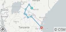  15 Daagse Kenia Tanzania Mid Range Safari &amp; Zanzibar Strandvakantie 2026 - 8 bestemmingen 