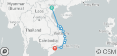  Cycling Vietnam’s Backroads 13 Days - 12 destinations 