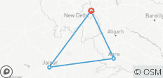  Goldenes Dreieck Rundreise 4 Tage mit Taj Mahal Sonnenaufgang - 4 Destinationen 