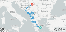  Tour from Athens to Belgrade: 7 Balkan countries in 14 days - 22 destinations 