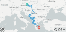  Wenen naar Athene / Corfu; Semi - Privé Tour met Toegewijde Reisleider &amp; Auto - 27 bestemmingen 