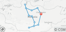  Explore Mongolia &amp; Local Naadam Festival Tour - 13 destinations 