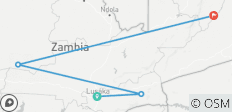  Höhepunkte Sambias - 4 Destinationen 