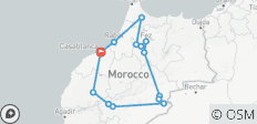  9-daagse tour vanuit Casablanca - Keizerlijke steden &amp; Sahara-woestijn - 14 bestemmingen 