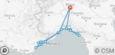 Circuit de 7 jours sur la Riviera italienne et la Côte française - au départ de Milan - 22 destinations 