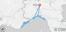  Italienische und Französische Riviera (ab Mailand) - 7 Tage - 22 Destinationen 