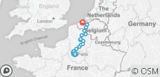  Paris to Bruges (Brugge), Cycling and Sailing in France and Belgium - 17 destinations 