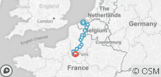  Bruges (Brugge) to Paris, Cycling and Sailing in Belgium and France - 14 destinations 