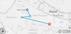  Goldenes Dreieck Tour mit Varanasi - 8 Tage - 4 Destinationen 