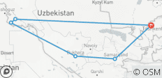  Highlights of Uzbekistan (by trains) - 6 destinations 