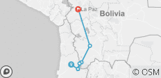  Von San Pedro de Atacama nach Uyuni und La Paz Überlandreise (6 Nächte) (von Calama nach La Paz) - 5 Destinationen 