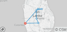  Kandy, Nuwara Eliya, Sigiriya &amp; Polonnaruwa Rundreise (ab Colombo) - 4 Tage - 7 Destinationen 