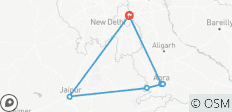  3 Nuits 4 jours Circuit privé du Triangle d\'Or : Delhi, Agra et Jaipur - 6 destinations 