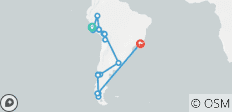  33 days in South America: Perú, Bolivia, Argentina, Chile &amp; Brazil or viceversa - 18 destinations 