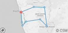  Kerala Cycling Holidays - 8 destinations 