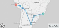  Höhepunkte Südamerikas - 21 Tage - 14 Destinationen 