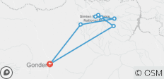  Trekking Tour zum höchsten Gipfel Äthiopiens Ras Daschän - 7 Destinationen 