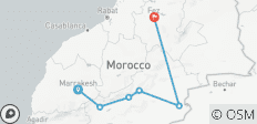  Marrakech to Fes: 4 day trip experience - 6 destinations 