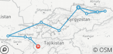  En profundidad de Asia central: Kirguistán, Uzbekistán, Tayikistán - 11 destinos 