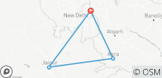  Golden Triangle: Delhi, Agra &amp; Jaipur Rundreise mit Taj Mahal Sonnenaufgang/Sonnenuntergang - 3 Tage - 4 Destinationen 