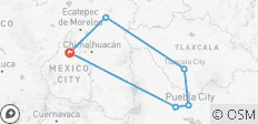  Circuit à Puebla : Découvrez les ruines anciennes, la nature et un volcan majestueux. - 6 destinations 