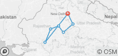  Taj Mahal und Rajasthan Rundreise - 10 Tage - 7 Destinationen 