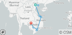  Unvergessliche Vietnam &amp; Kambodscha Erlebnisreise - 16 Tage, 15 Nächte - 14 Destinationen 