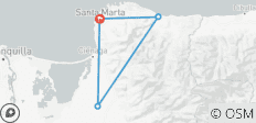  Trek de 4 jours à Ciudad Perdida depuis Santa Marta (de Santa Marta à Ciudad Perdida) - 4 destinations 