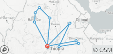  Unberührtes Äthiopien Rundreisen Nordäthiopien , Fahrt zu Denakil Depressionen und Harrer - 12 Tage - 12 Destinationen 