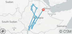  Äthiopien In-Depth: Nordäthiopien, Denakel-Depression &amp; Omo-Tal - 12 Destinationen 