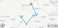  3 Nuits 4 Jours - Circuit faune et flore avec Taj Mahal au départ de Jaipur et retour à Delhi - 6 destinations 
