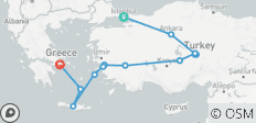  Das Beste der Türkei und Griechenlands mit 3-tägiger Kreuzfahrt - 16 Destinationen 