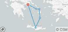  Das Beste von Griechenland - Athen &amp; 4 Inseln in 15 Tagen (Selbstverpflegung) - 6 Destinationen 
