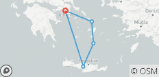  Das Beste von Griechenland - Athen, Mykonos, Santorin &amp; Kreta (Mietwagenrundreise, 14 Tage) - 5 Destinationen 