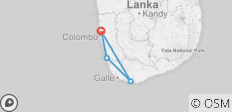  Südliche Strände von Sri Lanka - 5 Tage - 4 Destinationen 