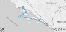 Mountainbike Radreise: Südliches Kroatien und dalmatinische Inseln - 7 Destinationen 