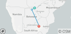 Victoria Falls, Botswana Safari &amp; Soweto Cultural Tour - 4 destinations 