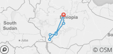  Erlebnisreise zu den exotischen Stämmen von Äthiopien - 7 Destinationen 